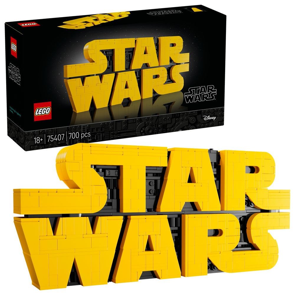 Lego Yellow/Black Star Wars 75407 Brick-Built Star Wars Logo - Image 5