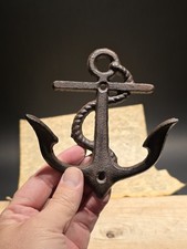 Żeliwny hak ścienny kotwicy / akcent wystroju morskiego