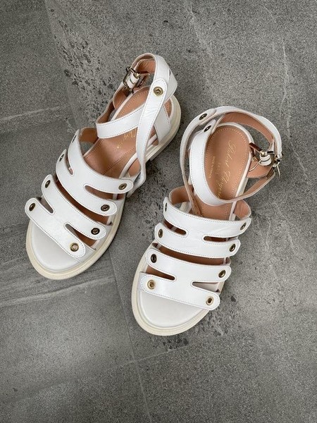 Women Robert Clergerie Heels White Leather 37.5