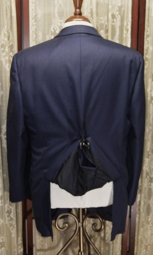 Coppley x Ermenegildo Zegna Canada 42 R blue hopsack 2 vent business suit w6j9 - Picture 6 of 17