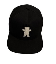 Grizzly OG Bear Snapback Baseball Cap Hat Black OS Skate Surf Streetwear