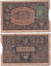 Polen Banknote 10 Mark 1919