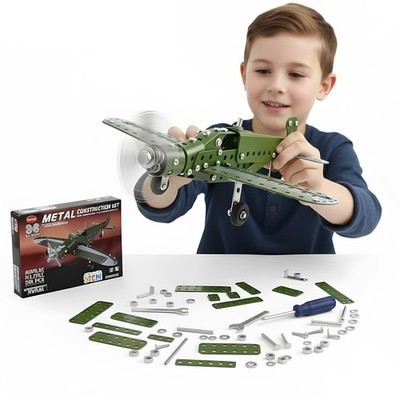 ROHSCE STEM Metal Airplane Building Kits for Kids Ages 816, 258 Pieces DIY Me...