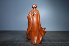 Chinese Natural Boxwood Hand-carved Exquisite Buddha Statue 21369