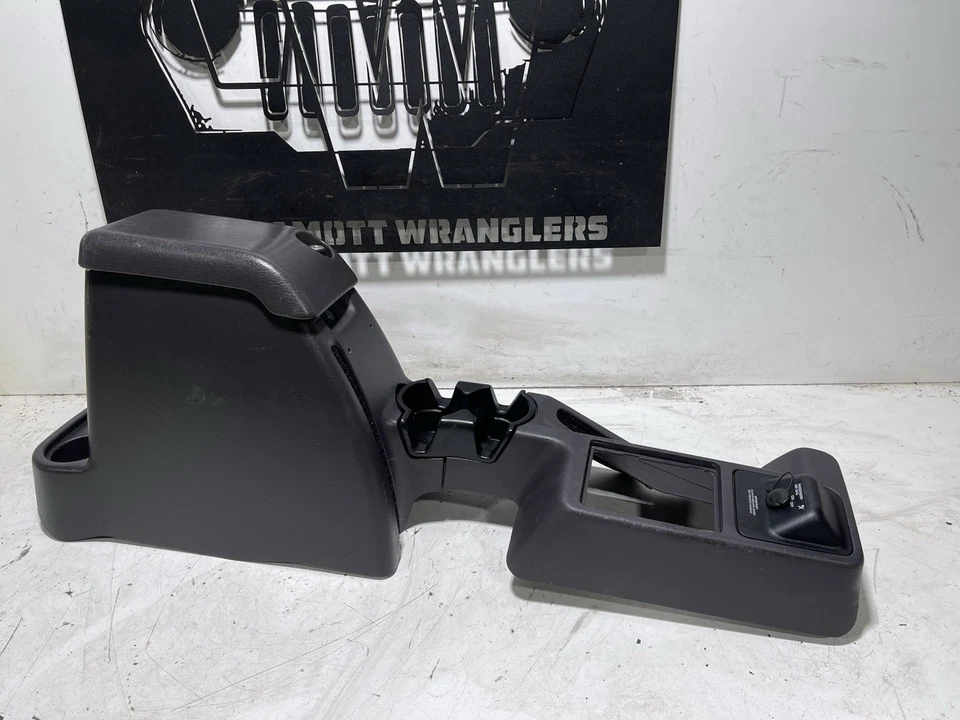 Portavasos con tapa de almacenamiento para consola central gris ágata 97-06 Jeep TJ Wrangler 2 piezas Foto 2 de 4