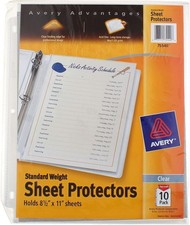 Top Load Sheet Protectors Standard Weight 10 Pack of 4 W/ Acid Free Heavy Duty