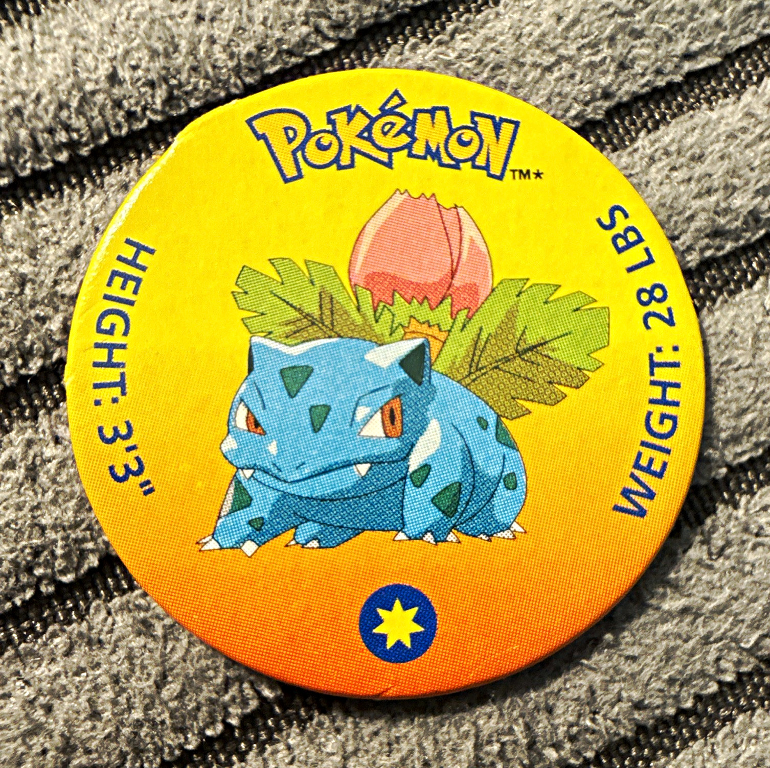 Pokémon Ivysaur #02 Collectible POG Battle Disc 1998 Nintendo Rare Authentic