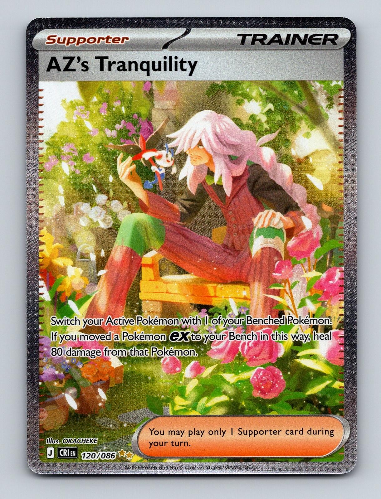 AZ's Tranquility 120/086 Holo Special Illustration Rare Chaos Rising Pokemon NM