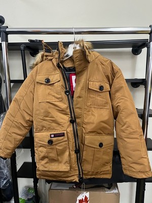 Canada Weather Gear Jacket Youth Size M (10/12) Faux Fur Hood Coat