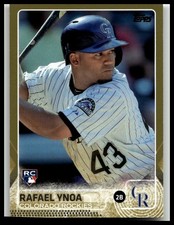 2015 Topps Gold #695 Rafael Ynoa Colorado Rockies 1397/2015 RC