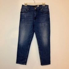 Love Moschino High Rise Heart Pocket Cropped Ankle Jeans Size 27