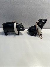 Pig Ornaments. One Has A Crack On The Foot