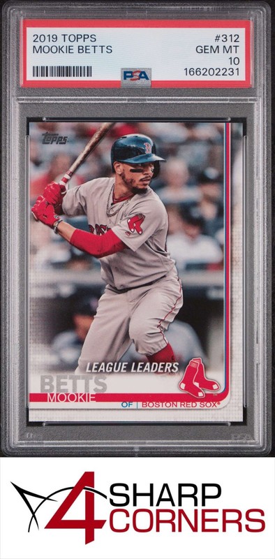 2019 TOPPS #312 MOOKIE BETTS RED SOX PSA 10