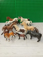 Schleich Horse Lot Of 16 Horses,Bull Various Years Need Cleaning