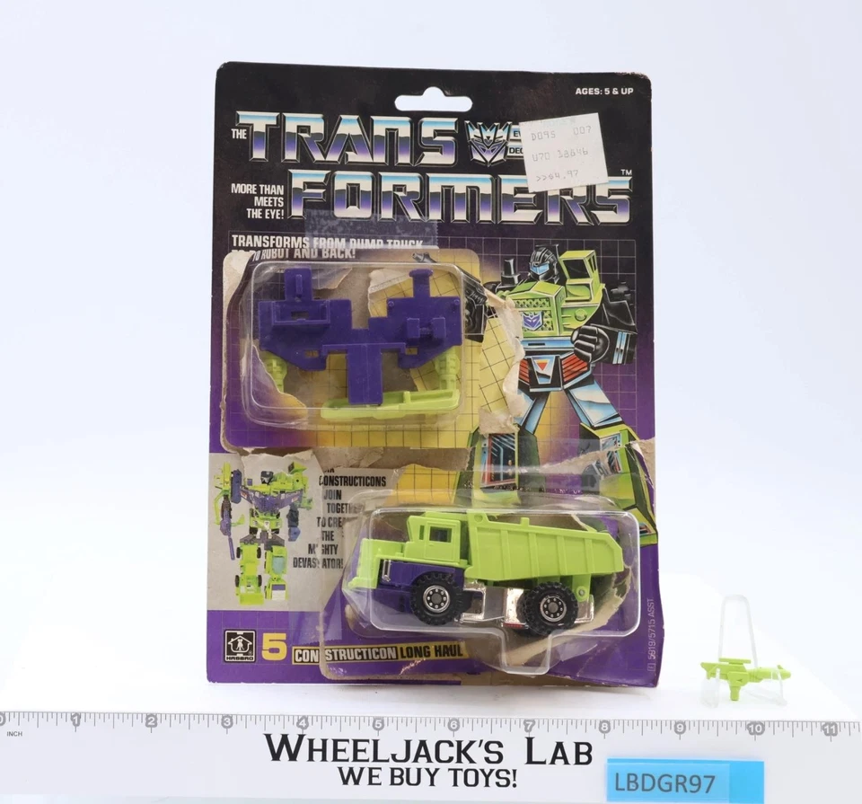 Long Haul 100% Complete W/CARDBACK & BUBBLE G1 Transformers Vintage Figures NM - Image 2 of 4