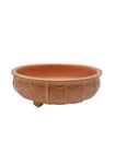 Vintage Nelson McCoy Pottery Peach 3 Footed Low Bowl Planter