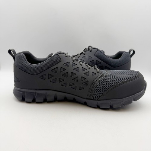 Reebok Mens Sublite Cushion Work Shoe US 13M EU 47 Grey Composite Toe NIB - Imagen 4 de 14