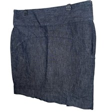 Gap Skirt Sz 16M Dark Wash Jean Denim Pencil Straight Casual Side Zip