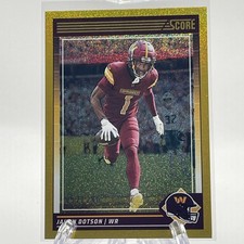 2024 Score #284 Jahan Dotson Dots Gold #/240 Washington Commanders