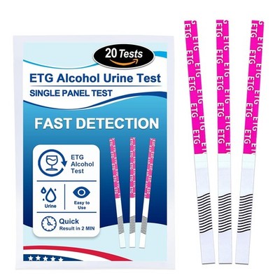 20er Pack ETG Alkohol Urin Teststreifen Schnelle 2 Minuten Ergebnisse Heimgebrauch Kit
