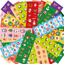 100 Sheets Christmas Stickers, 1300 PCS Stickers for Water Multi-colored