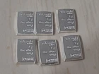 Lot Of 6 1 Gram .999 Fine Silver Vlacambi Suisse Bars