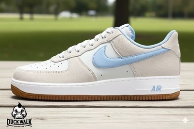 Nike Air Force 1  07 LV8 Shoes  Psychic Blue  White Gum IB6388-002 Men's Sizes