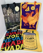 Trader Joe’s Lot Of 4 (RARE 2017) Reusable Shopping Bags Brand New With Tags