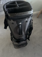 Taylormade Waterproof Carry Stand Golf Bag Grey/Black Flex Tech.  Used 4 Times.