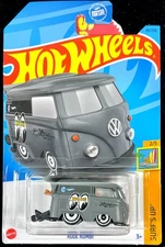 Kool Kombi VW Surf Bus, Hot Wheels 2018 Gray, Volkswagen Bus, Moon Eyes #49