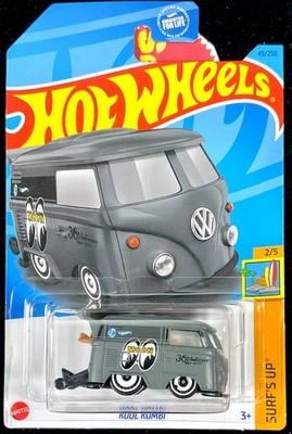Kool Kombi VW Surf Bus, Hot Wheels 2018 Gray, Volkswagen Bus, Moon