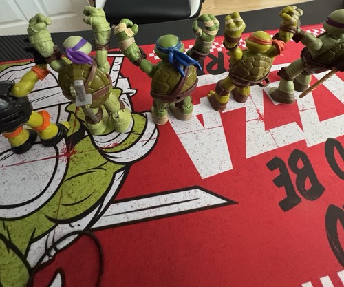 2012 Playmates TMNT Teenage Mutant Ninja Turtles 4.5 Toy Action Figures Bundle - Picture 9 of 11