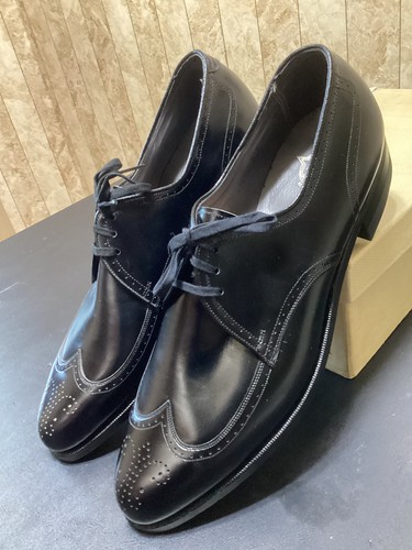 Vintage Florsheim Men’s Shoes NOS 20638 Royce Black Wingtips Sz 9B VERY NARROW