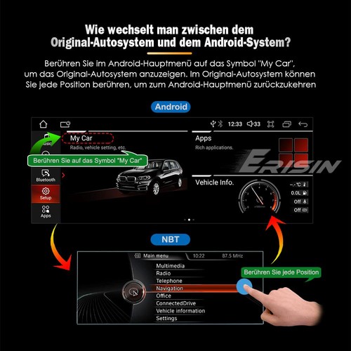 Radio Coche Qualcomm 10,25" IPS Android 14 Navi CarPlay 64GB BMW SERIE 5 F10 F11 NBT - Imagen 14 de 24