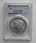 2023 $1 Peace Dollar PCGS MS69 First Day Of Issue