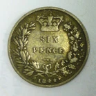 1844 Victoria Sixpence — photo from another recent sale