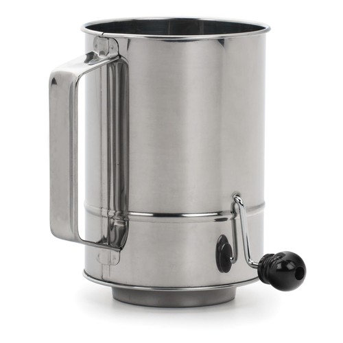 Endurance Stainless Steel Crank Style Flour Sifter - Thumbnail 4