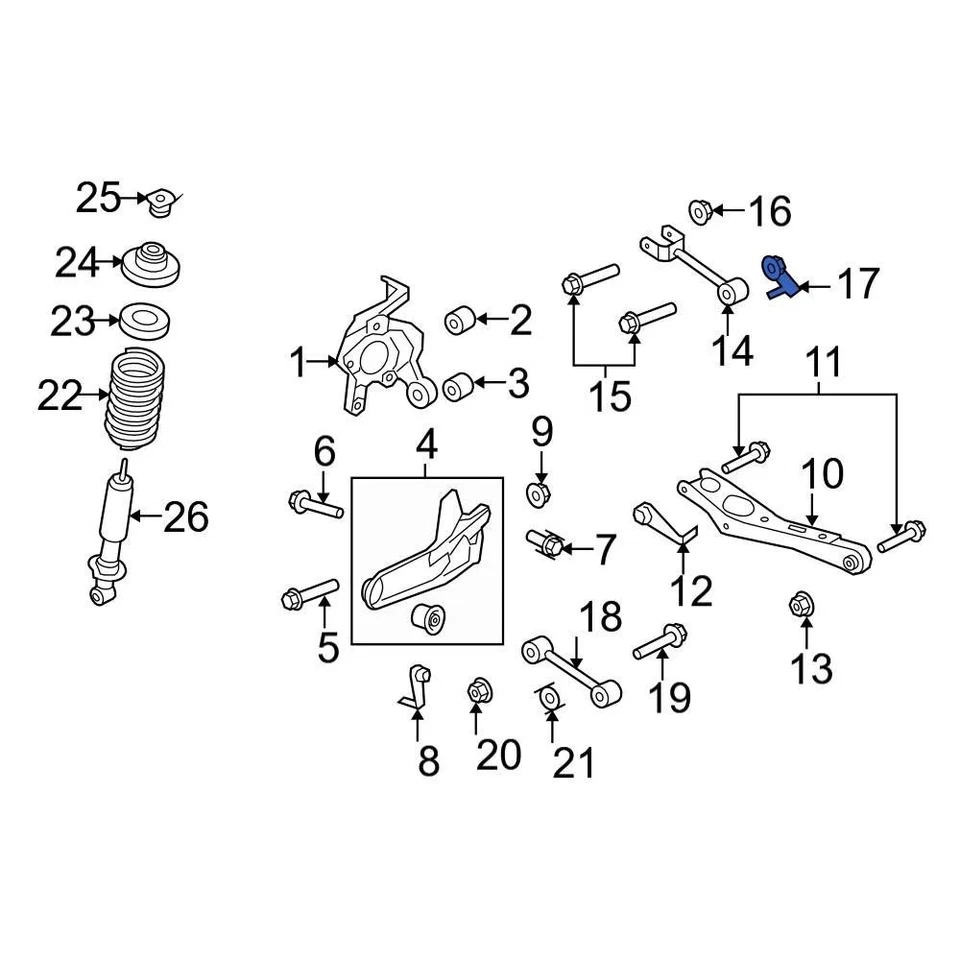 For Ford F-150 09-14 Ford Rear Upper Alignment Camber Adjusting Eccentric Foto 2 de 3
