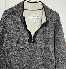 Orvis Brighton 1/4 Zip Pullover Gray Sherpa Lined Sweatshirt Heavy Men  s 2XL
