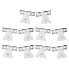 10Pcs Reusable White Plastic Sliding Rail Curtain Pulleys for Roman Shade Lift