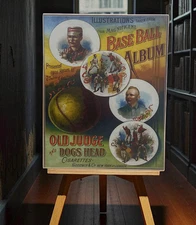 1888 Old Judge Baseball Rounds Album Cover Print to Wood Sign Display Photo 8x10