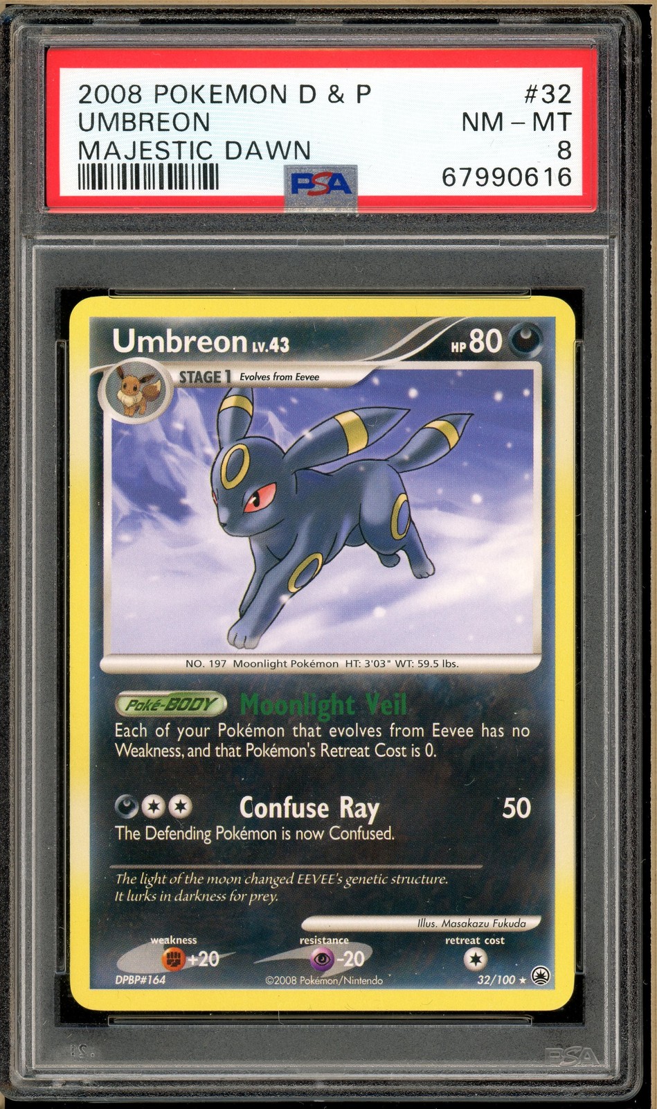Pokémon - Umbreon , Majestic Dawn #32 PSA 8