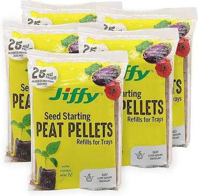 Plant Starter Pellets - Compact Organic Seedling Peat Pellets Refill - 42Mm, 5 P