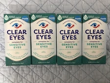 4x Clear Eyes Complete For Sensitive Eyes 15ml Exp 2026+