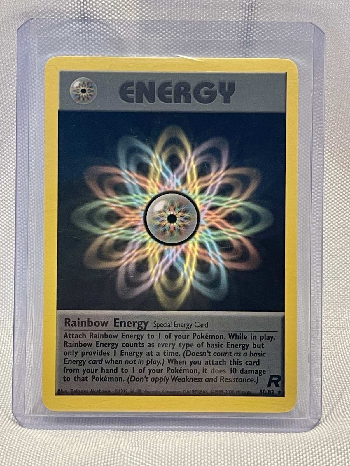 Pokémon RAINBOW ENERGY Card 80/82 Rare Mint Team Rocket Regular WOTC