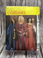 McCall's 3663 Misses' Medieval Gown Dress Hooded Cloak Pattern Sz14 - 20 UNCUT