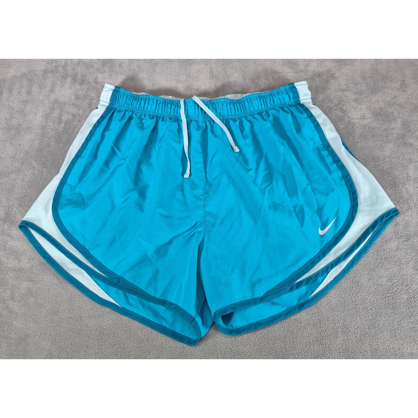 Nike Womens Dri-FIT Blue Athletic Running Shorts Size L Performance