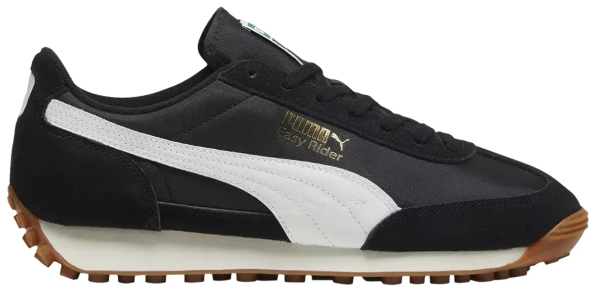 PUMA Men\'s 13 Black EASY RIDER VINTAGE Low-Top Sneakers with White Stripe PUMA 39902810 Easy Rider Vintage Mens Lifestyle Shoe - Black  main image 3