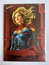 2023 UD Marvel Metal Universe Avengers Copper Captain Marvel #11
