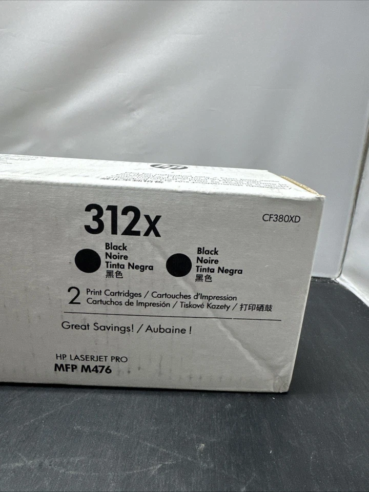 1 -Genuine HP 312X Black Toner Cartridge LaserJet PRO MFP M476 CF380XD UNOPENED - Image 2 of 4